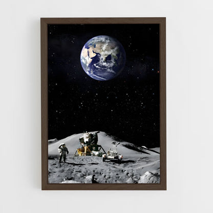 ap-moon landing-1 cadre Bois foncé