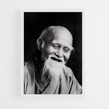 ap-morihei ueshiba-2 cadre Blanc