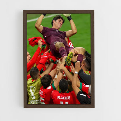 ap-morocco national football team-1 cadre Bois foncé