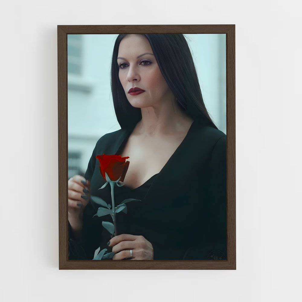 ap-morticia addams-2 cadre Bois foncé