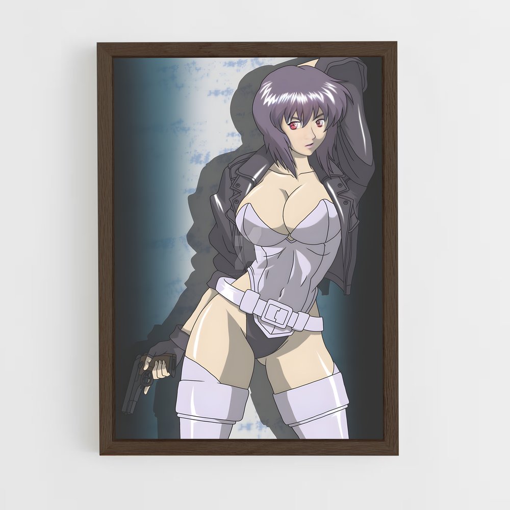 ap-motoko kusanagi-5 cadre Bois foncé