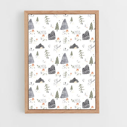 ap-mountain patterns-1 cadre Bois clair
