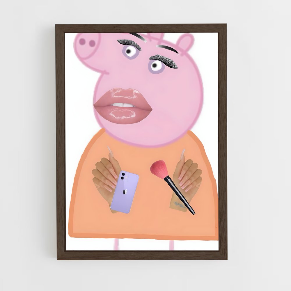 ap-mummy pig-1 cadre Bois foncé