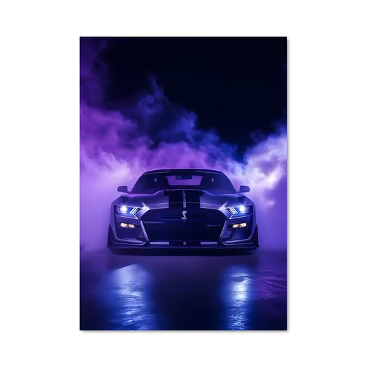 Poster Mustang Enflammée