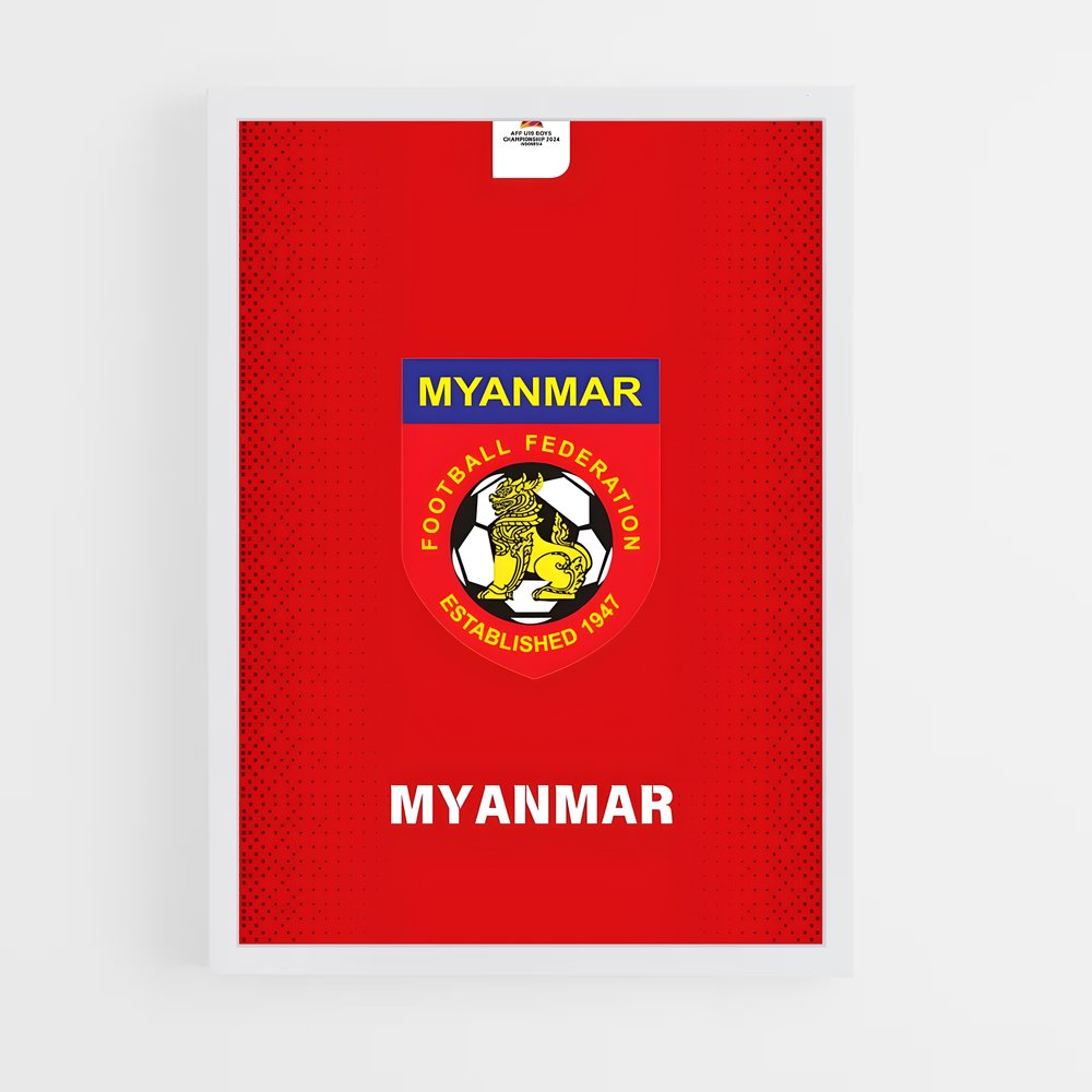 ap-myanmar national football team-1 cadre Blanc