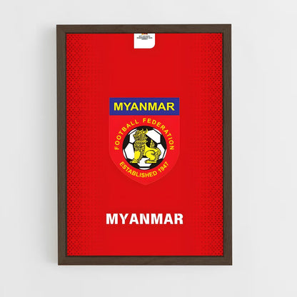 ap-myanmar national football team-1 cadre Bois foncé