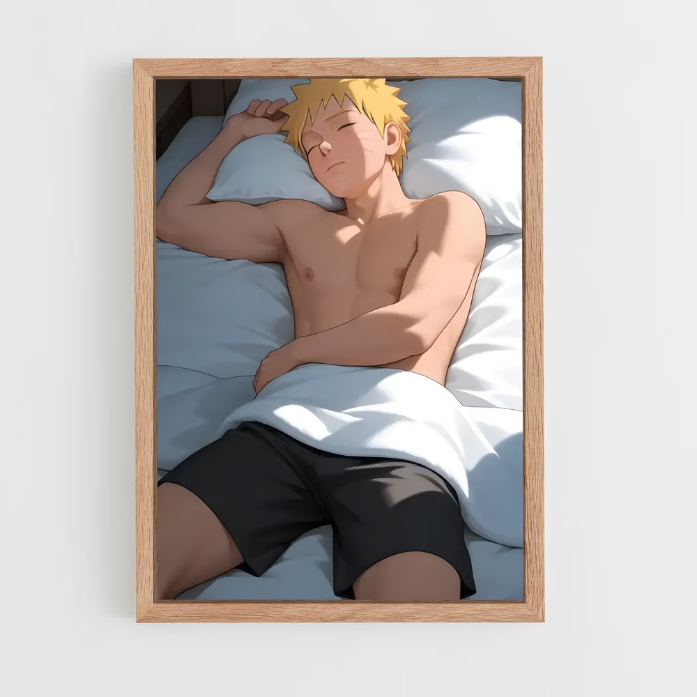 ap-naruto uzumaki-3 cadre Bois clair