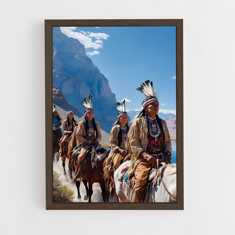 ap-native americans-6 cadre Bois foncé