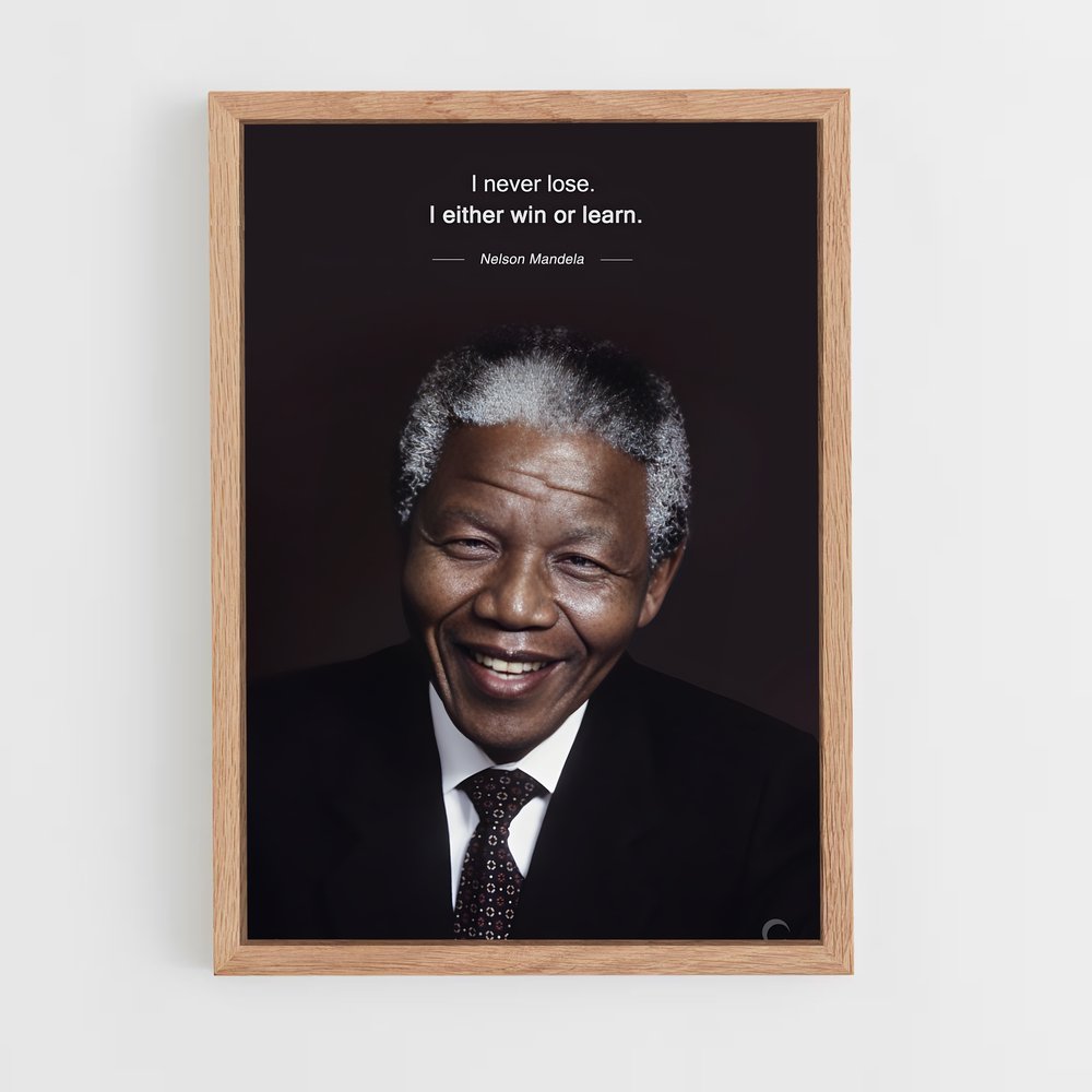 ap-nelson mandela-3 cadre Bois clair