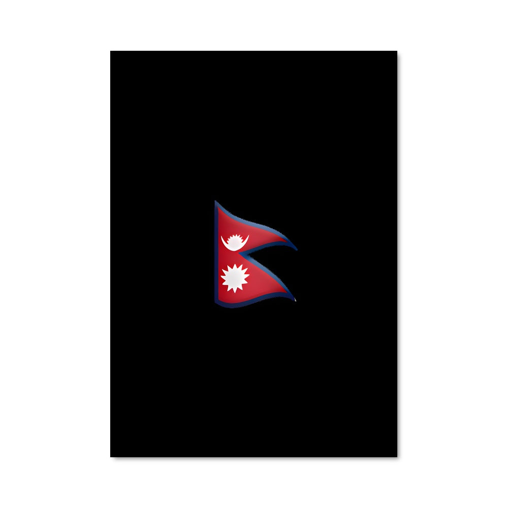 Poster Drapeau des Himalayas