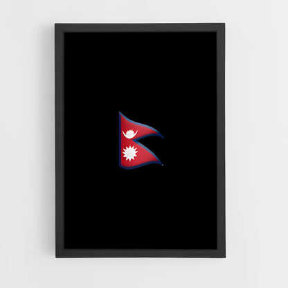 ap-nepal flag-1 cadre Noir