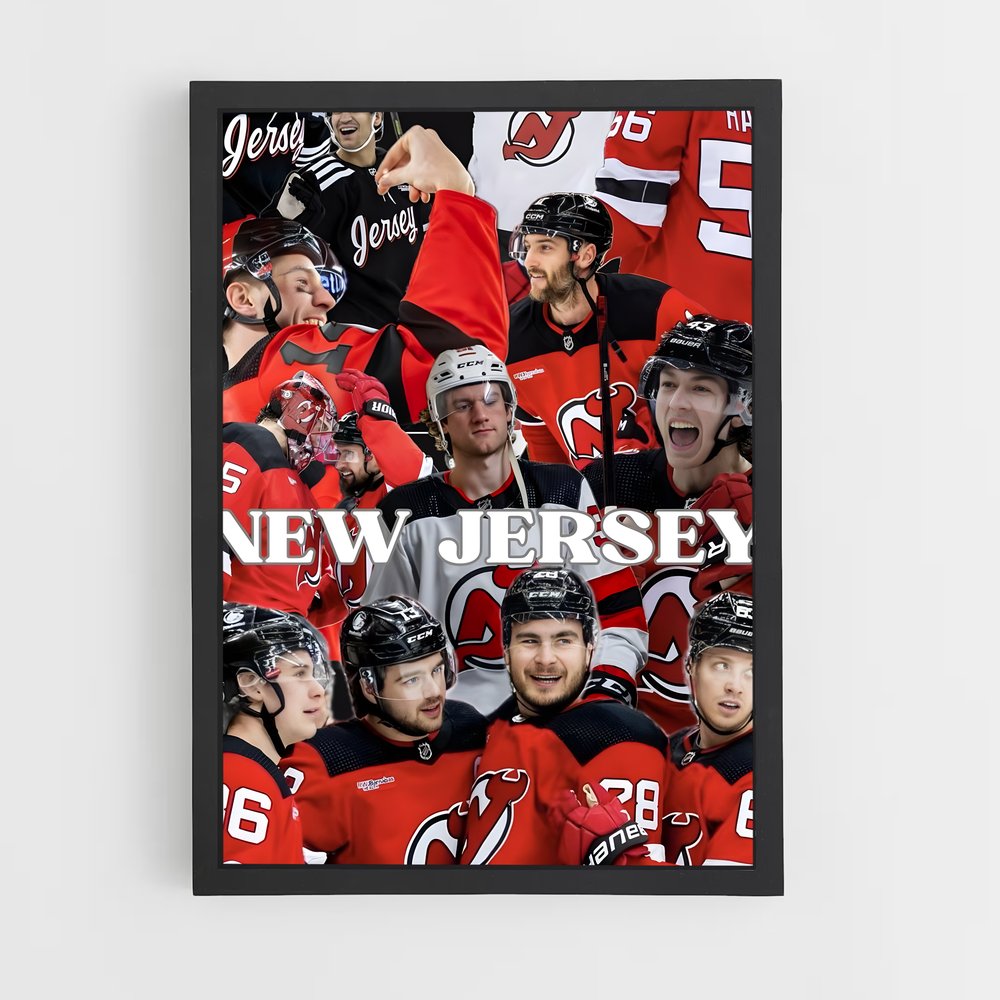 ap-new jersey devils-10 cadre Noir