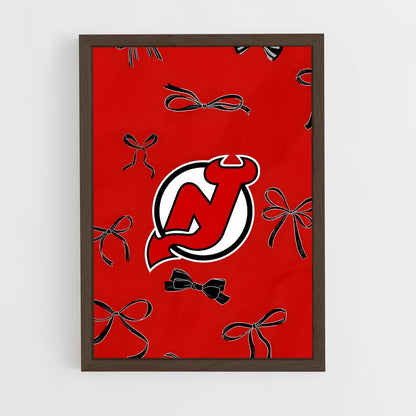 ap-new jersey devils-4 cadre Bois foncé
