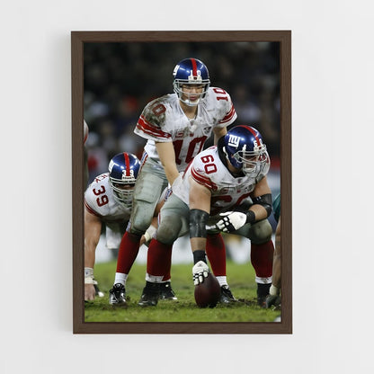 ap-new york giants-7 cadre Bois foncé