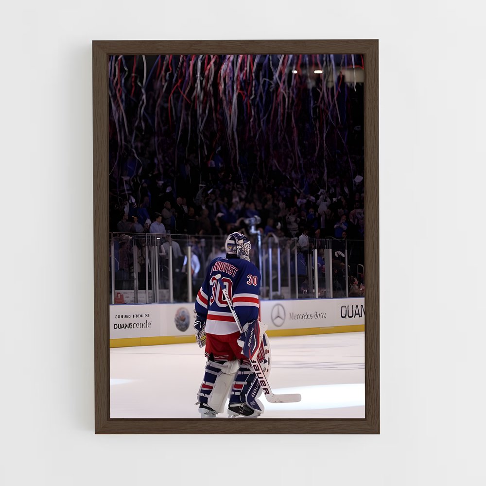 ap-new york islanders-2 cadre Bois foncé