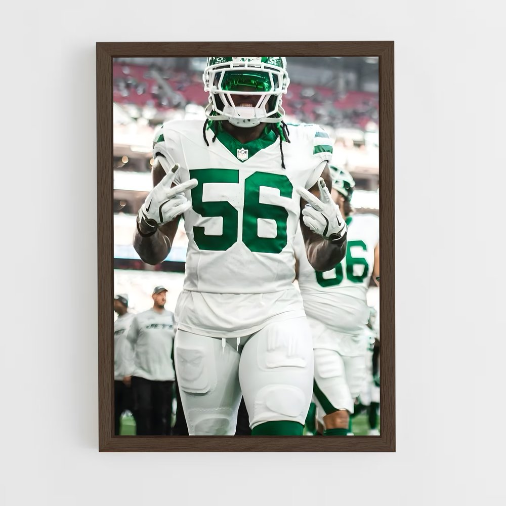 ap-new york jets-4 cadre Bois foncé