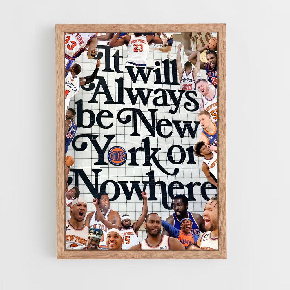 ap-new york knicks-2 cadre Bois clair