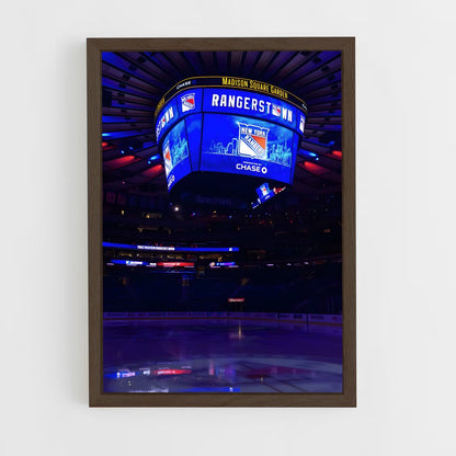 ap-new york rangers-6 cadre Bois foncé