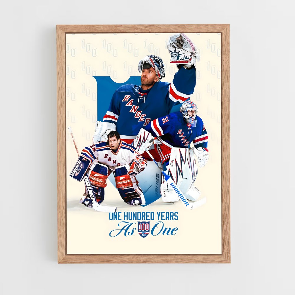 ap-new york rangers-7 cadre Bois clair