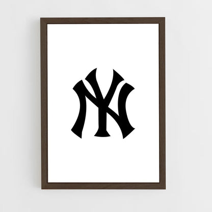 ap-new york yankees-1 cadre Bois foncé
