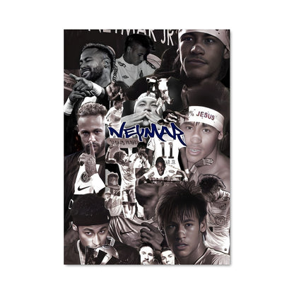 Poster Neymar: Visages de Légende
