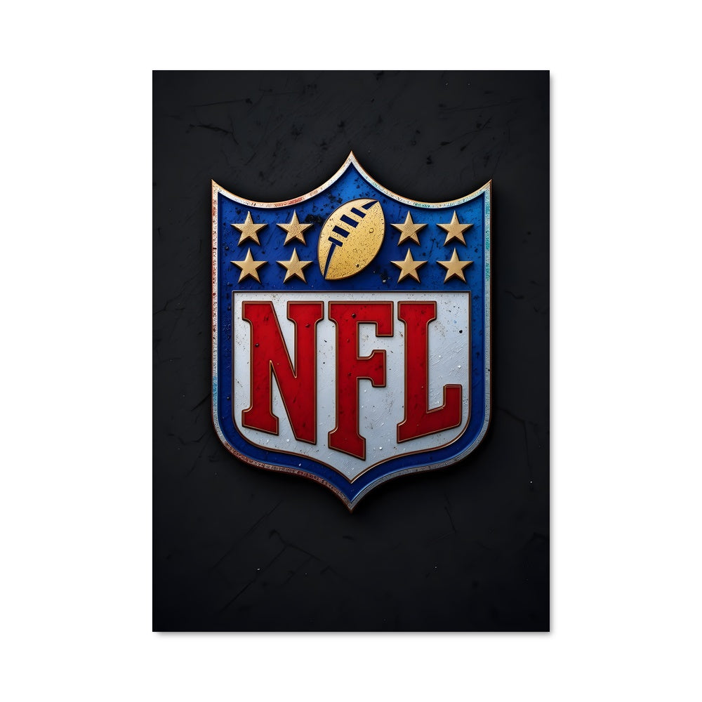 Poster NFL Noir Éclat