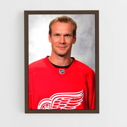 ap-nicklas lidstrom-4 cadre Bois foncé