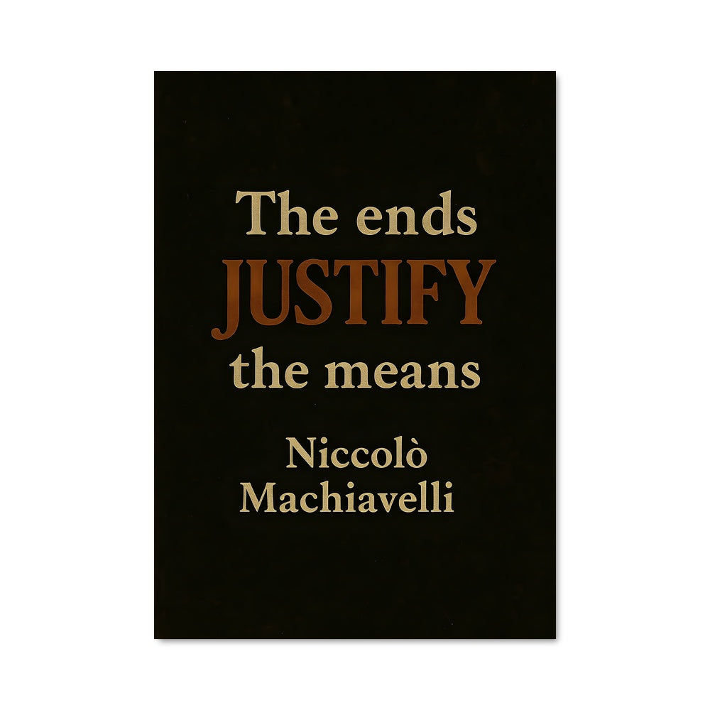 Poster La Justesse de Machiavel