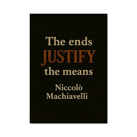 Poster La Justesse de Machiavel