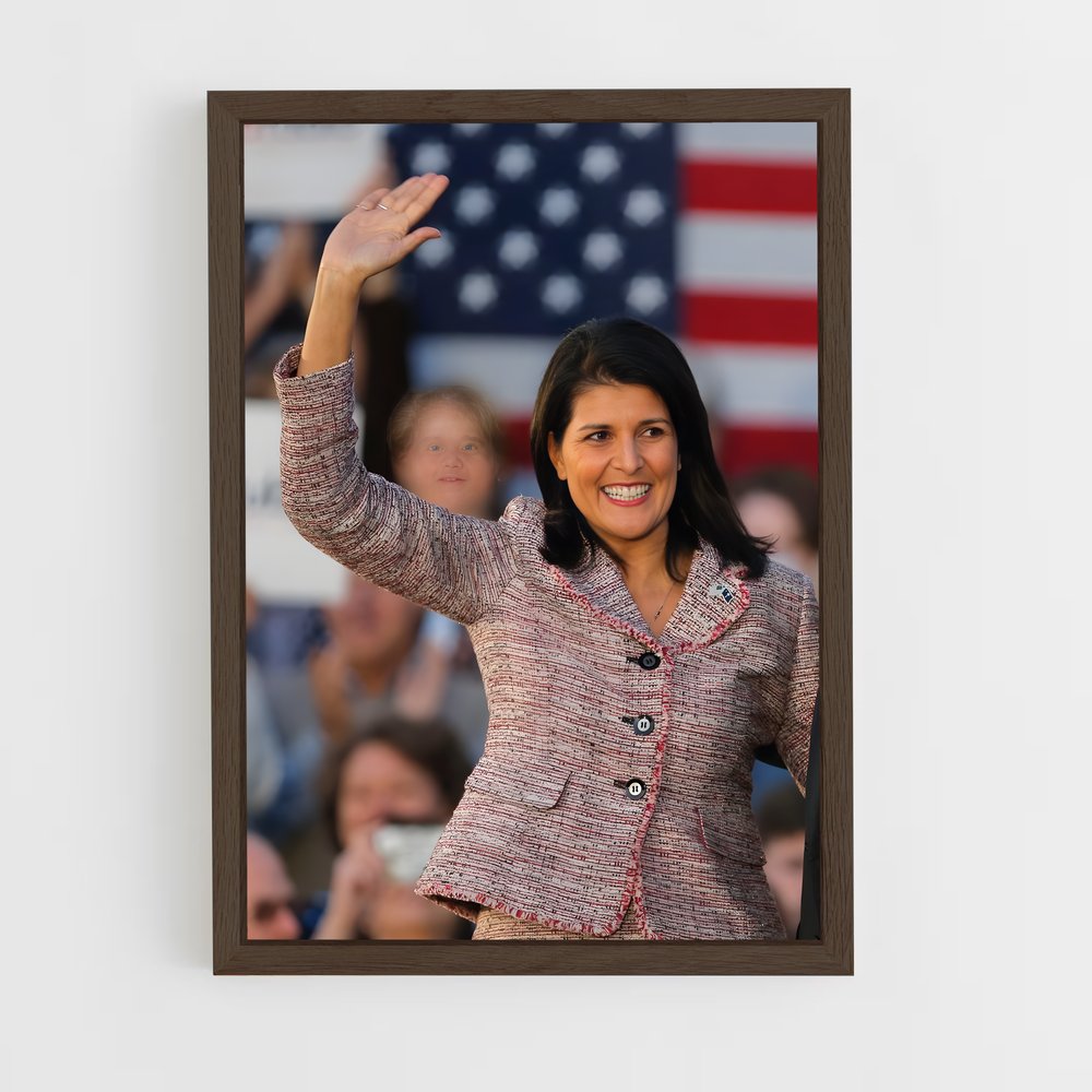 ap-nikki haley-1 cadre Bois foncé