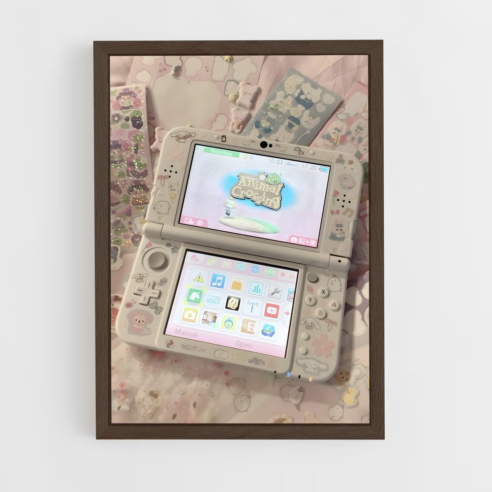 ap-nintendo 3ds-1 cadre Bois foncé