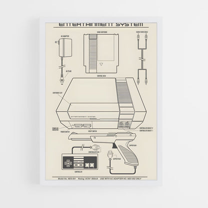 ap-nintendo entertainment system-1 cadre Blanc