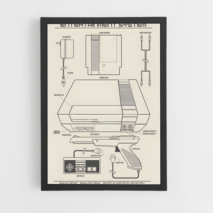 ap-nintendo entertainment system-1 cadre Noir