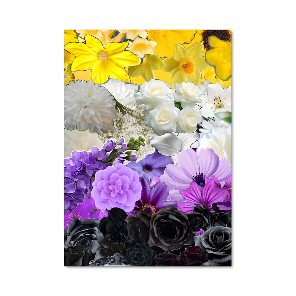 Poster Fleurs Arc-en-Ciel