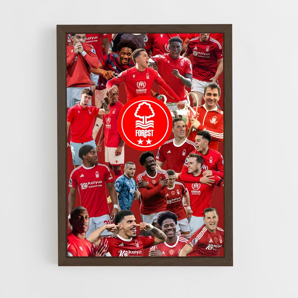 ap-nottingham forest fc-9 cadre Bois foncé