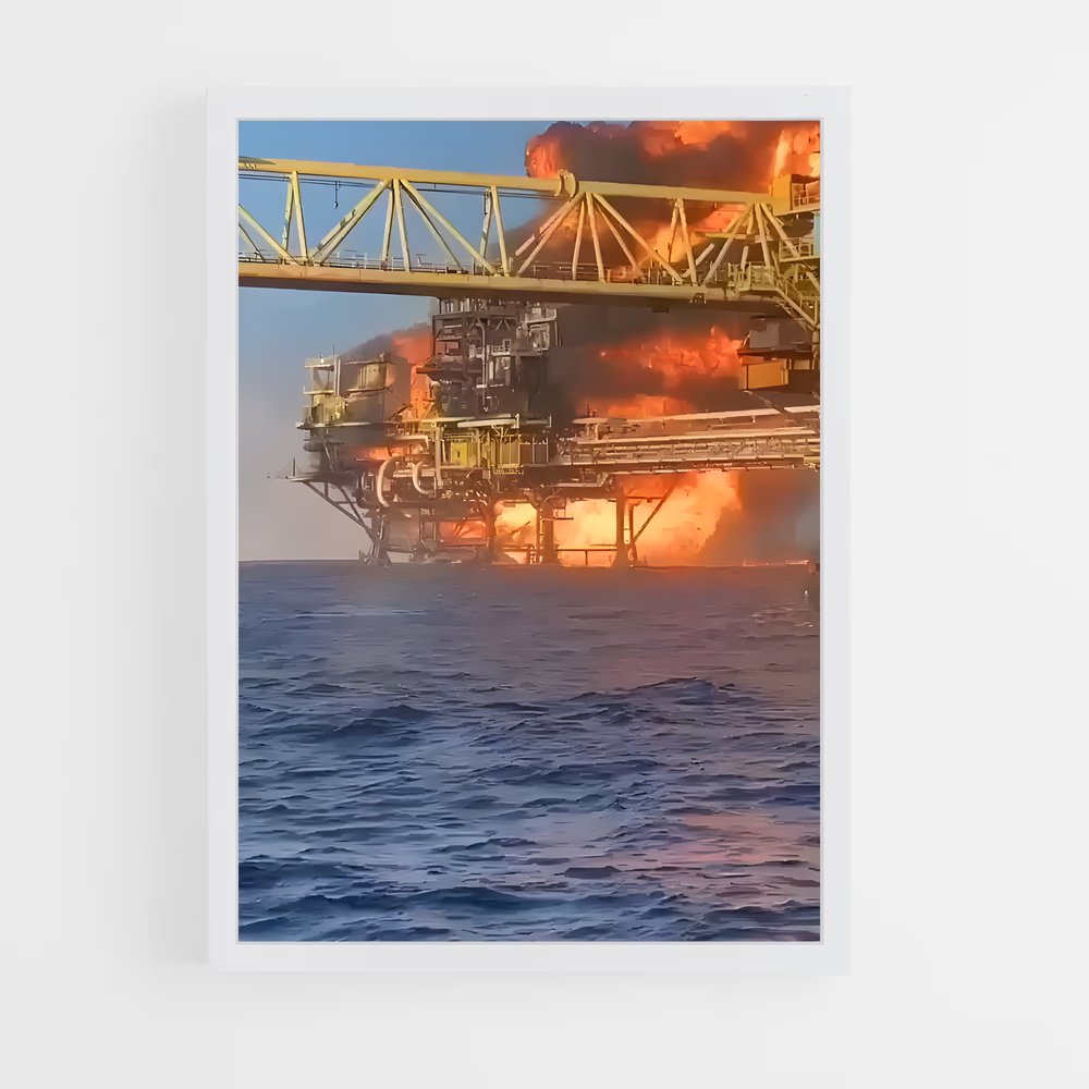 ap-oil rig worker-6 cadre Blanc