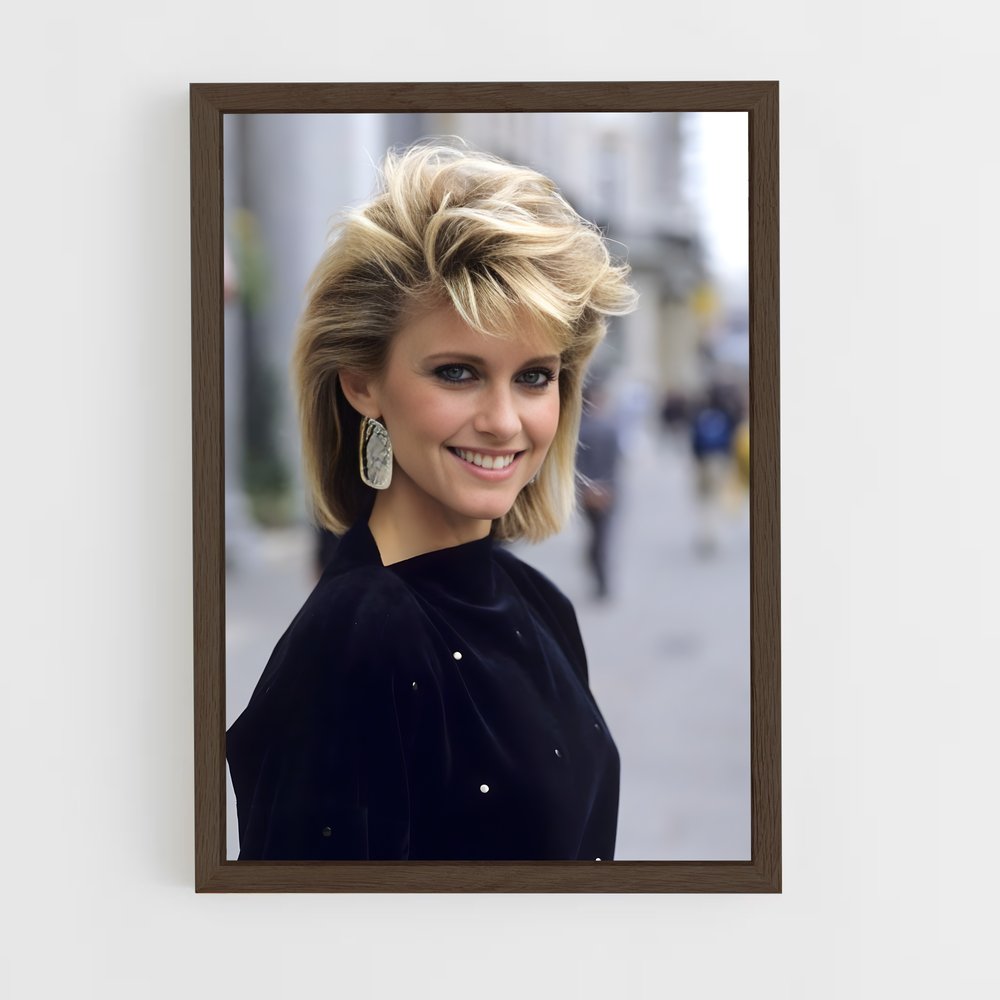 ap-olivia newton-john-12 cadre Bois foncé