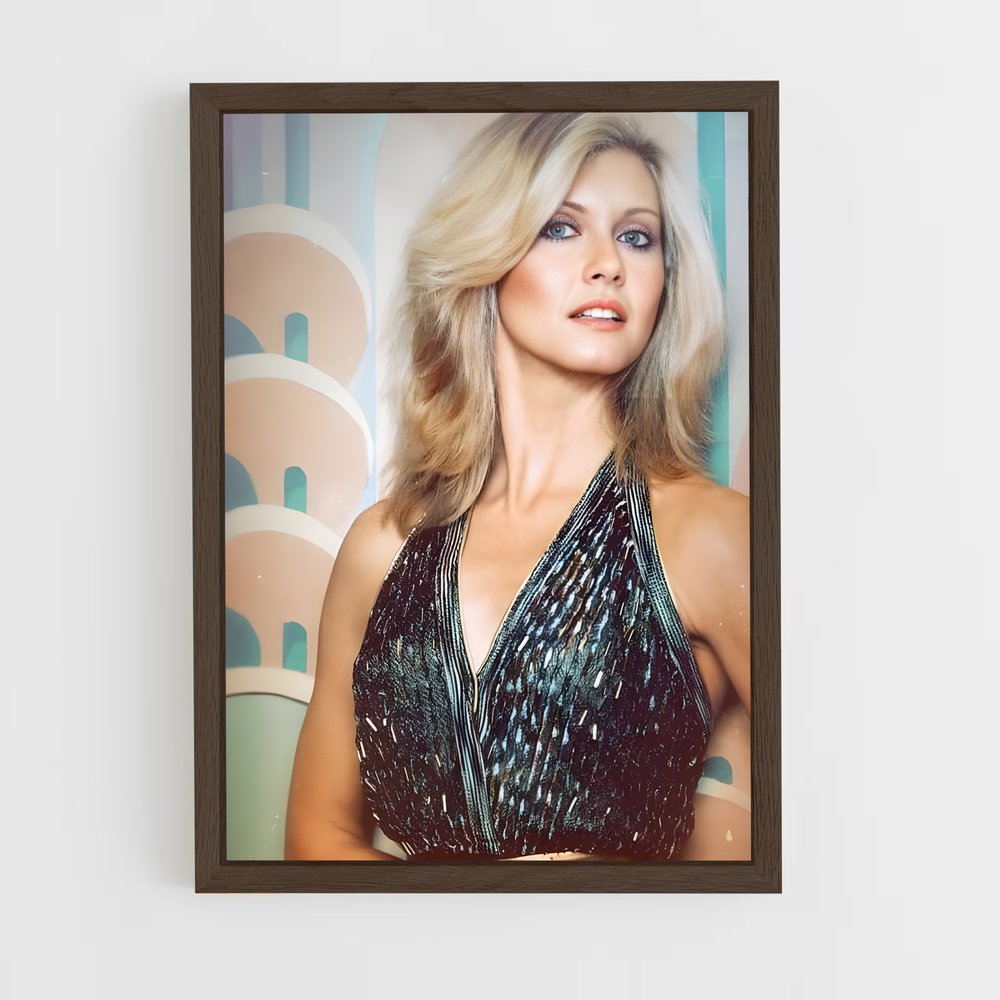 ap-olivia newton-john-6 cadre Bois foncé