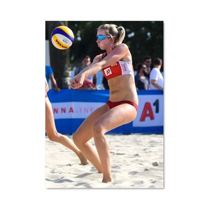 Poster Volleyball ensoleillé