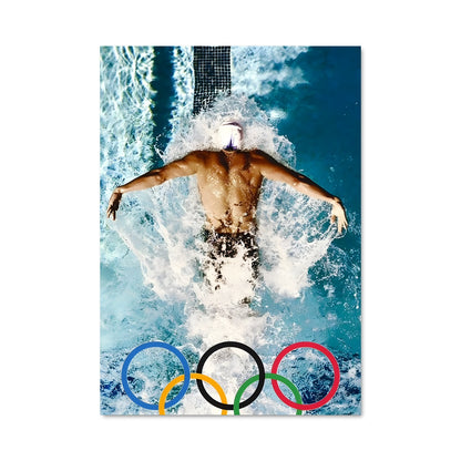 Poster Nageur Olympique