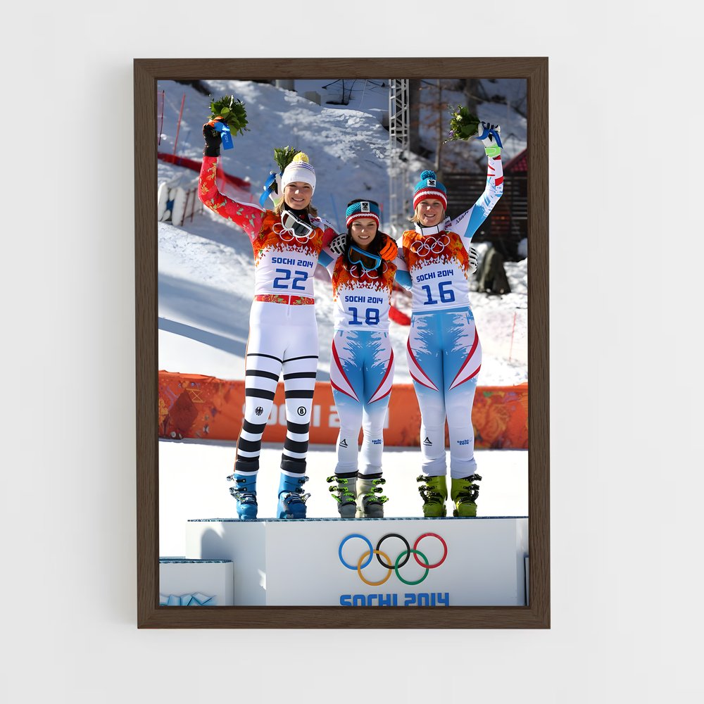 ap-olympics alpine skiing-3 cadre Bois foncé