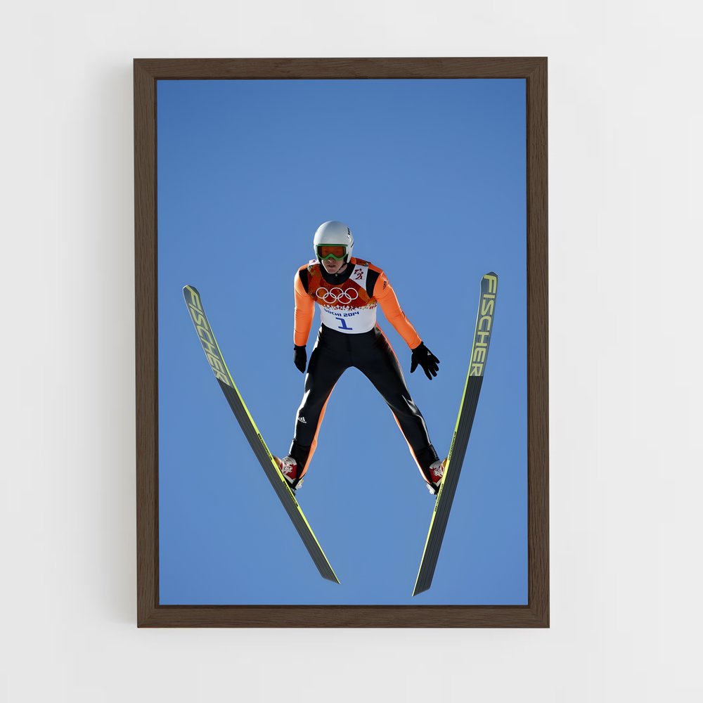 ap-olympics alpine skiing-4 cadre Bois foncé