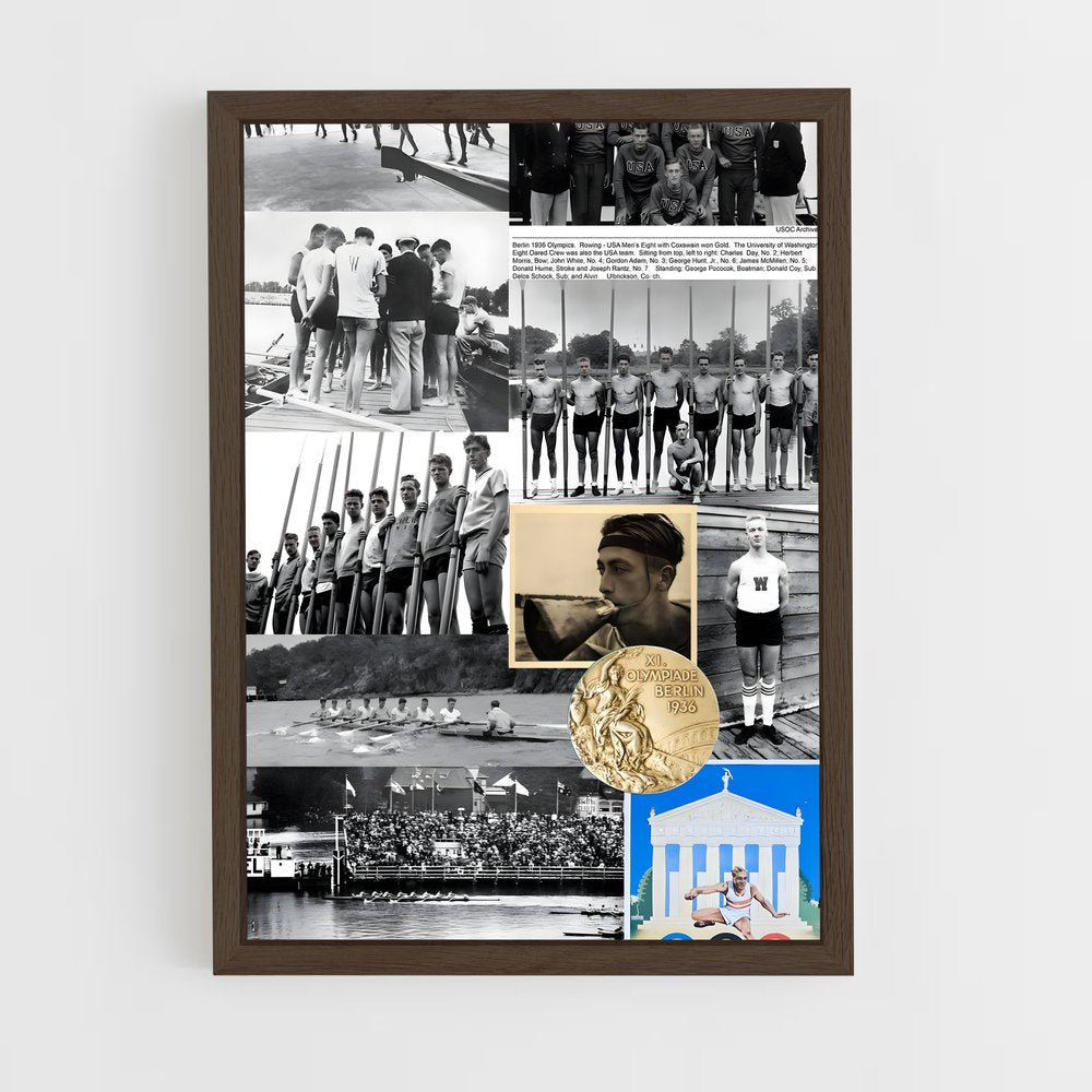 ap-olympics rowing-1 cadre Bois foncé