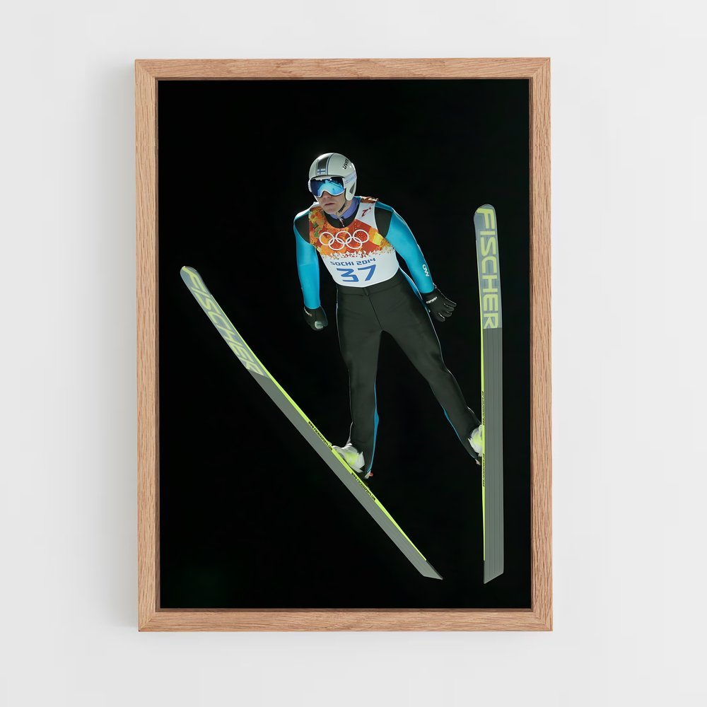 ap-olympics ski jumping-1 cadre Bois clair
