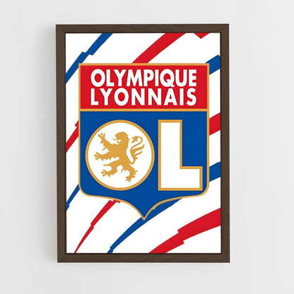 ap-olympique lyonnais-10 cadre Bois foncé