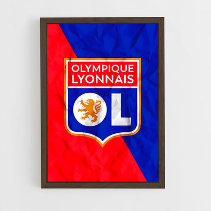 ap-olympique lyonnais-6 cadre Bois foncé