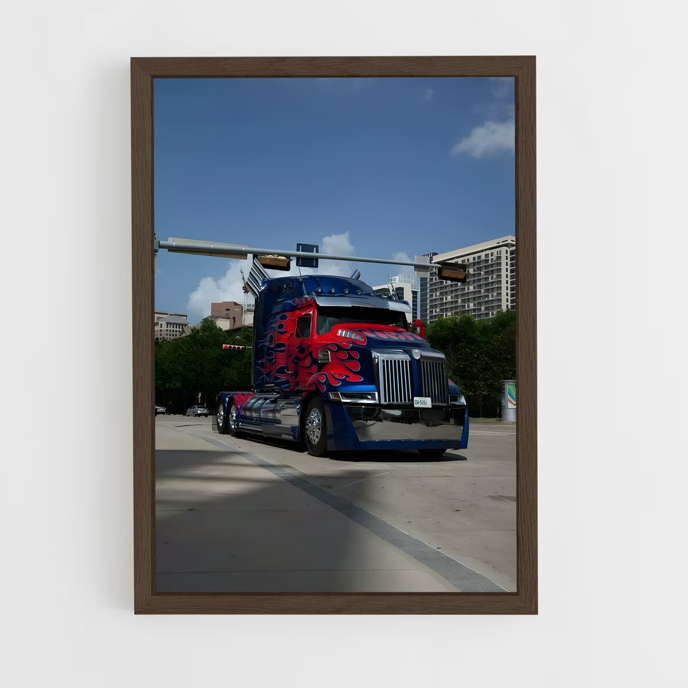 ap-optimus prime truck-3 cadre Bois foncé