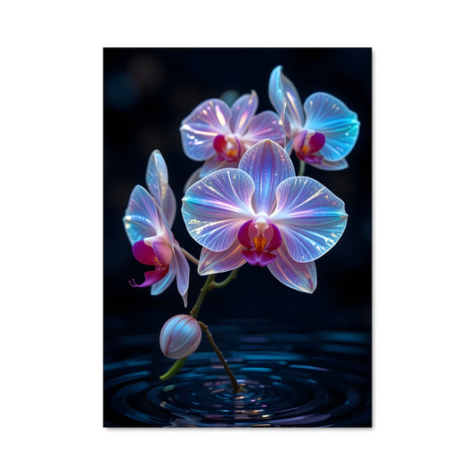 Poster Orchidée Gouttée