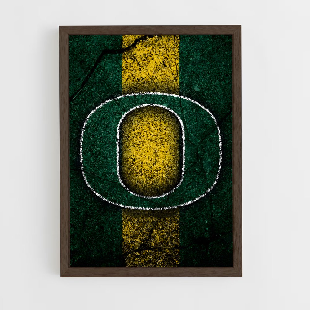 ap-oregon ducks-4 cadre Bois foncé