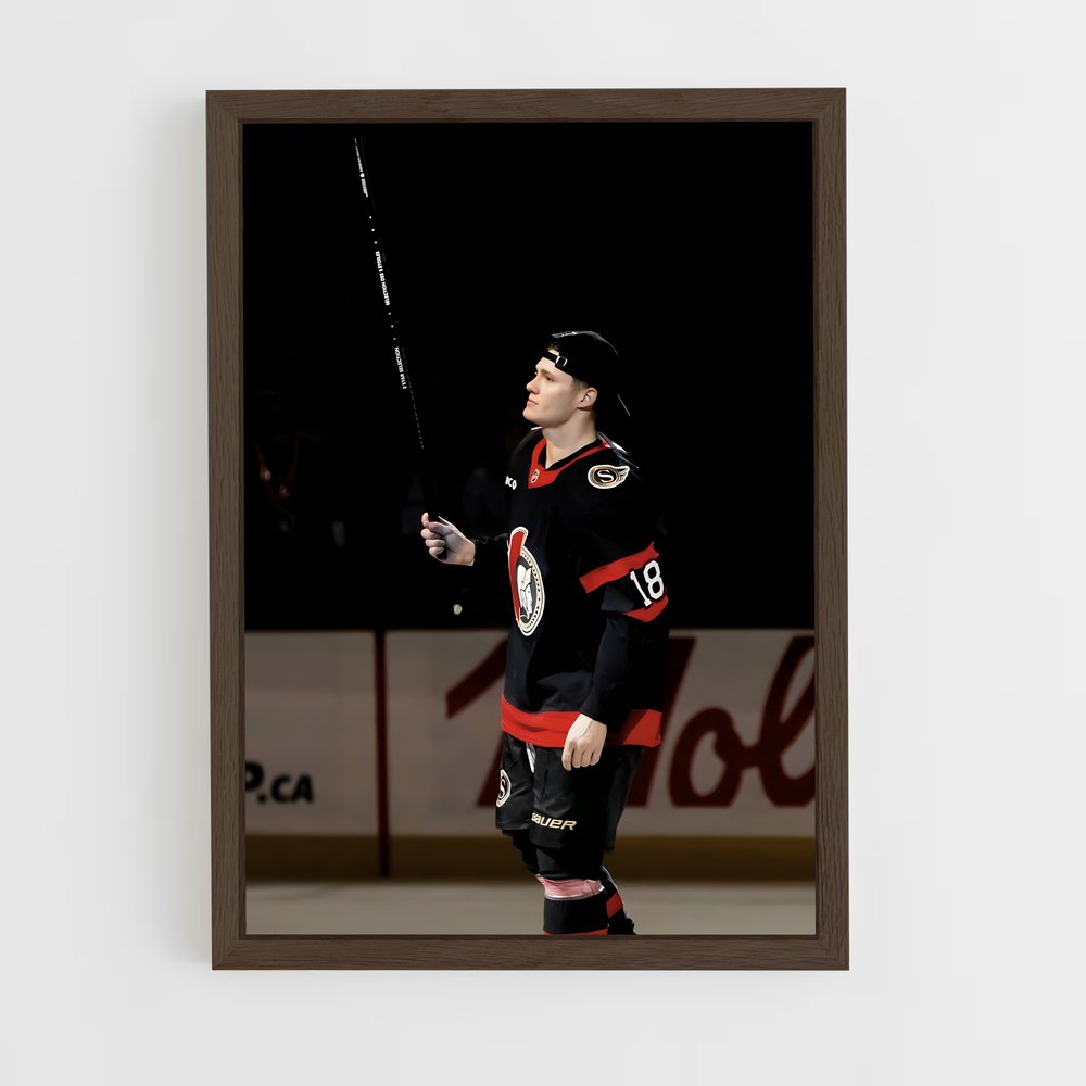 ap-ottawa senators-5 cadre Bois foncé
